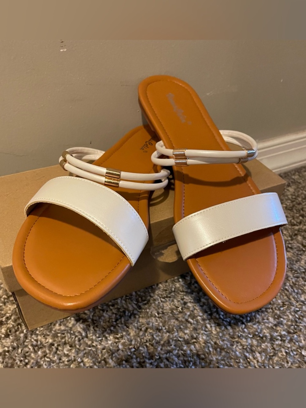 VenusCelia Double Strap Slide Sandal
